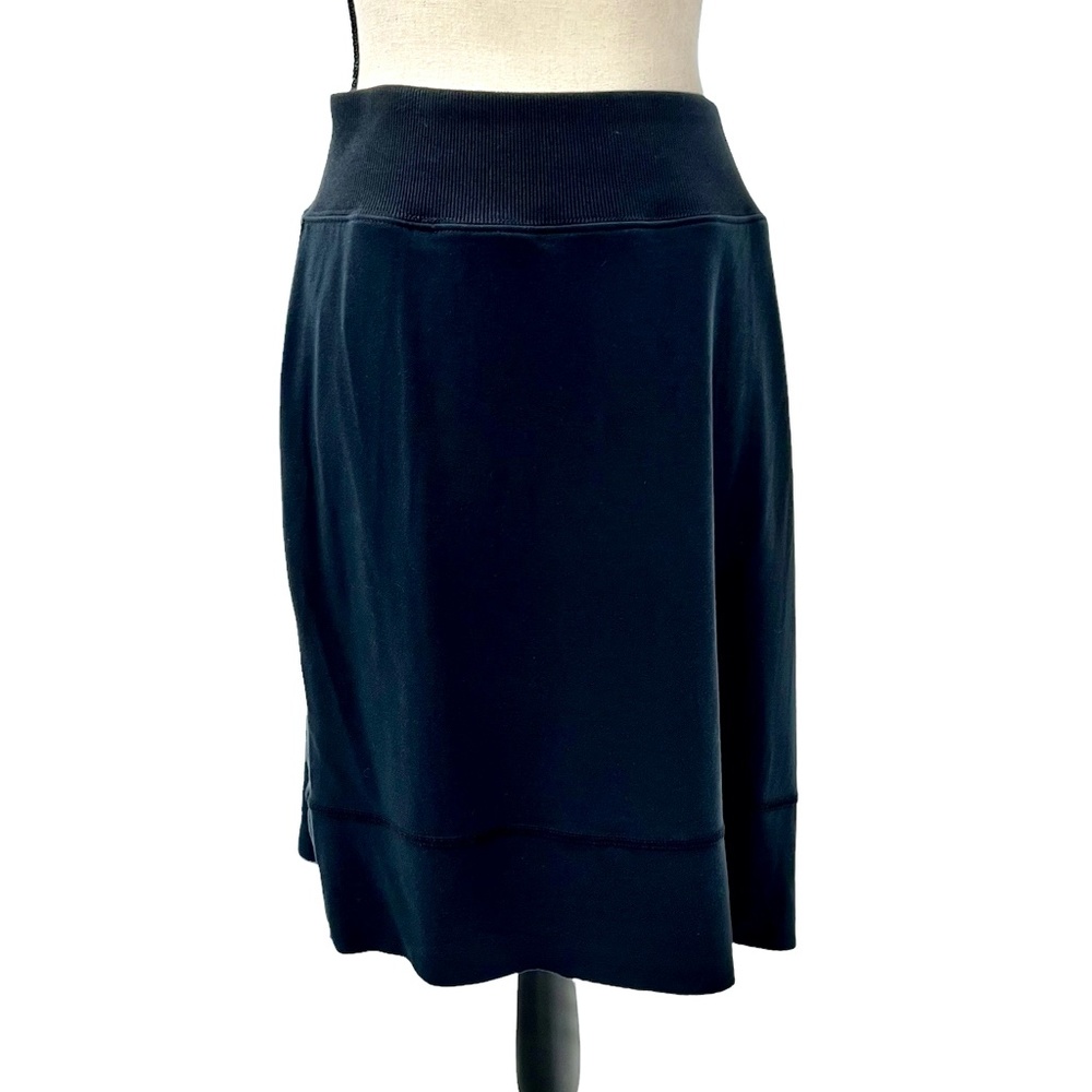 FREE PEOPLE BLACK ELASTIC WAIST PULL ON TENCEL SPANDEX MINI SKIRT
